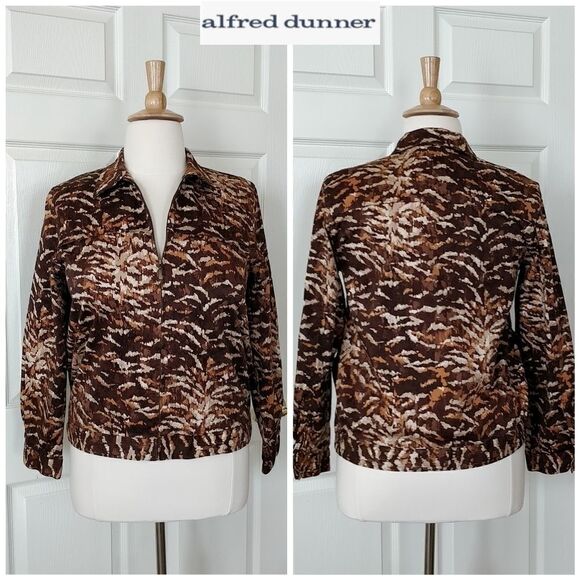Alfred Dunner bomber style zip front jacket - Picture 1 of 8